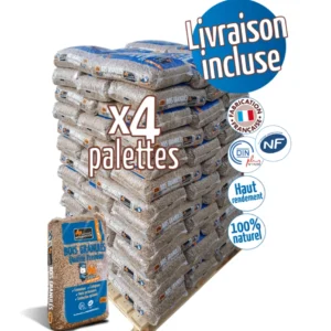 PALETTE DE GRANULÉS WOODSTOCK X 4 (264 SACS) DE 15 KG