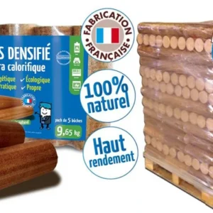 BÛCHES CALORIFIQUES WOODSTOCK 3 PALETTES, 312 SACS DE 5 BÛCHES